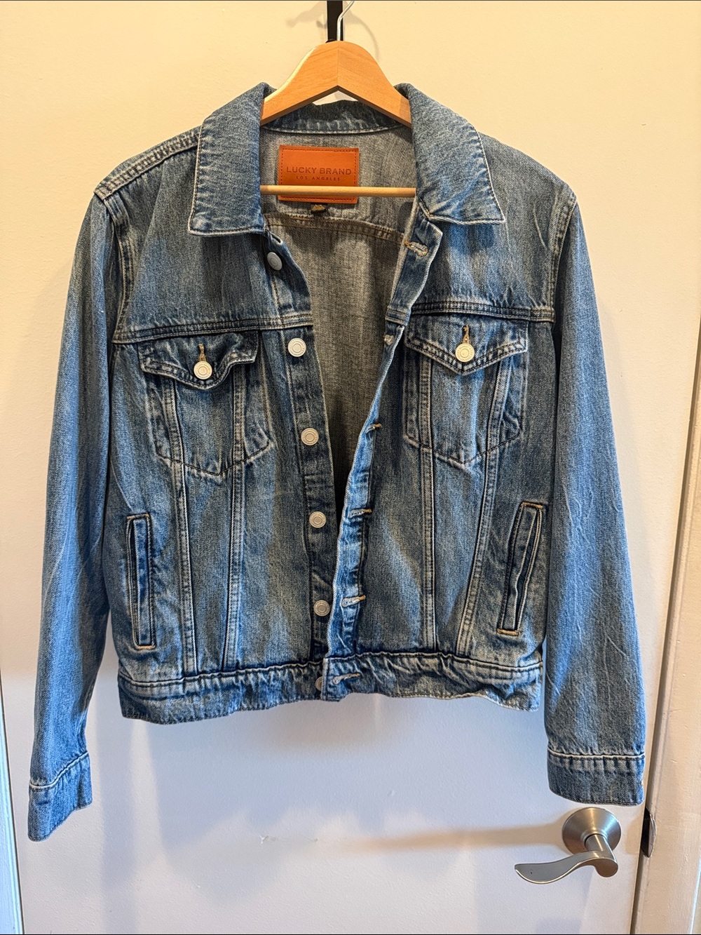 Lucky Brand Light Blue Washed Denim Jacket